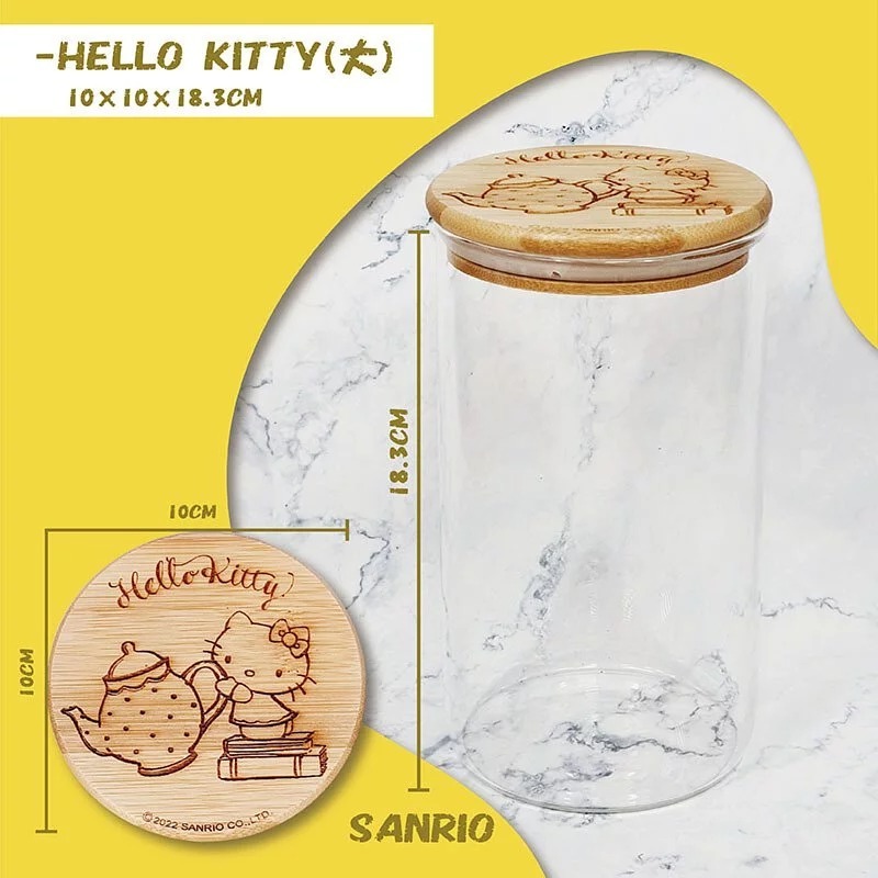 23033-KT Sanrio Hello Kitty 玻璃密封罐 L size #KM23