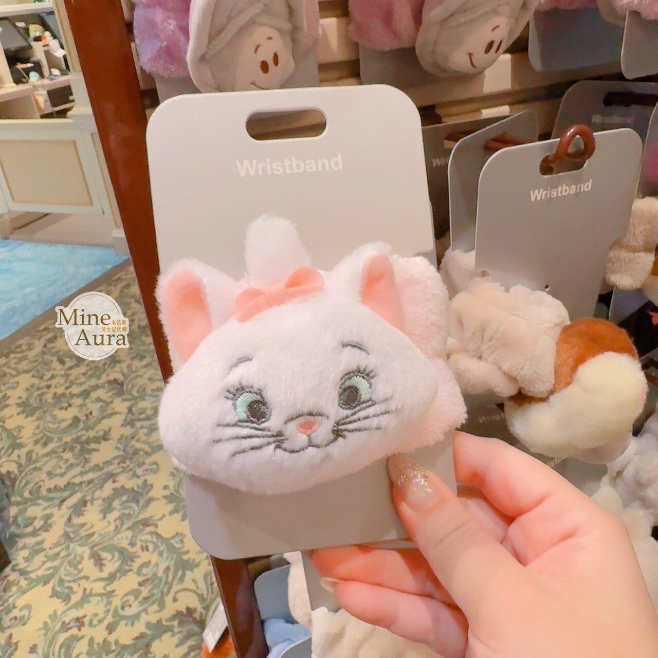 瑪莉貓 Marie 絨毛大頭 造型 髮束 大腸圈 髮飾 貓兒歷險記 The Aristocats -香港迪士尼樂園