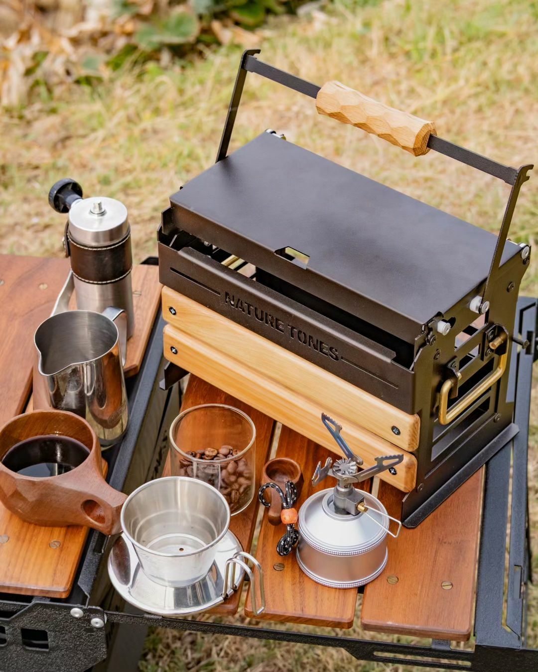 日本Nature Tones THE DRIPPER BOX 隨身行動咖啡盒（含木把手）