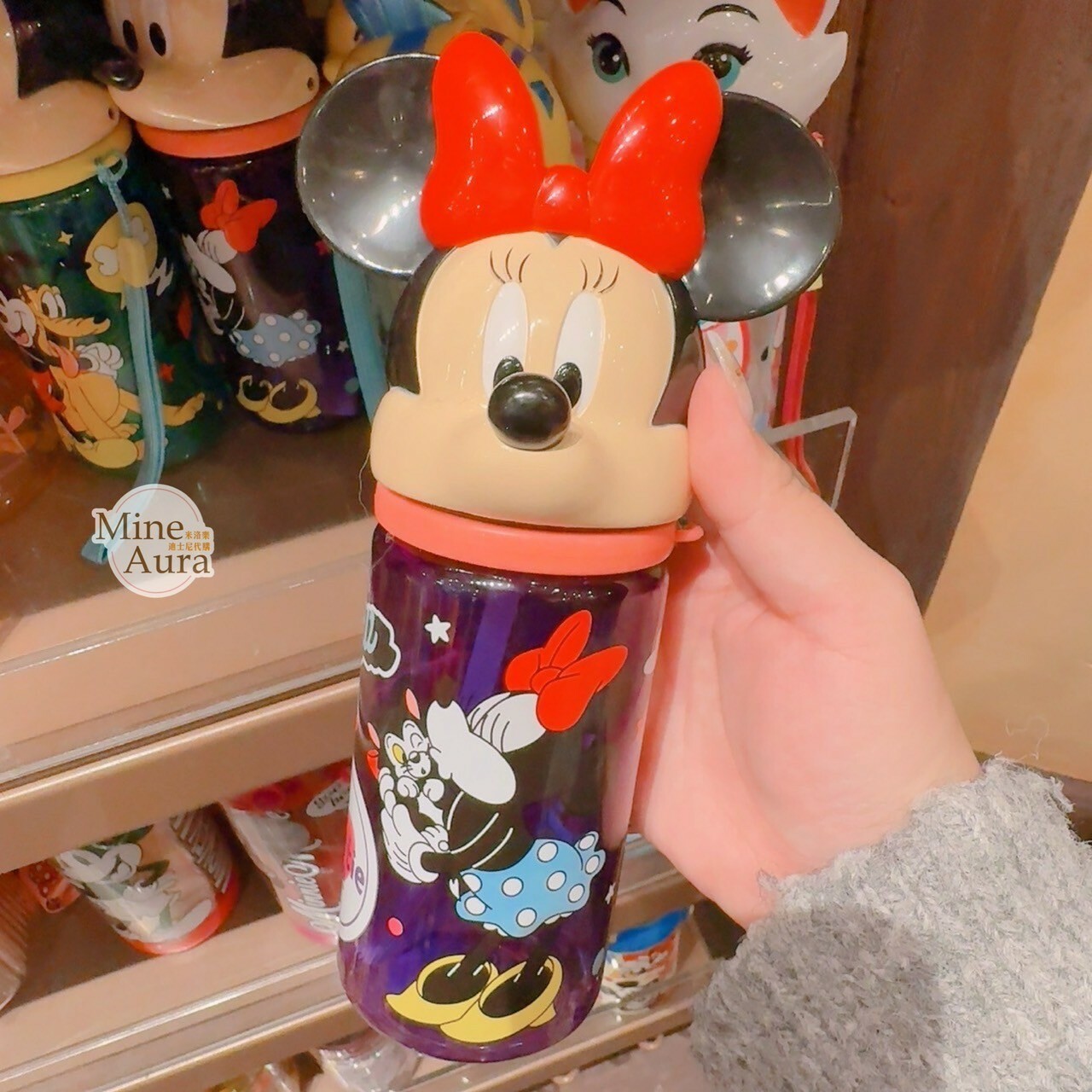 米妮 Minnie 立體大頭造型 水壺 -香港迪士尼樂園
