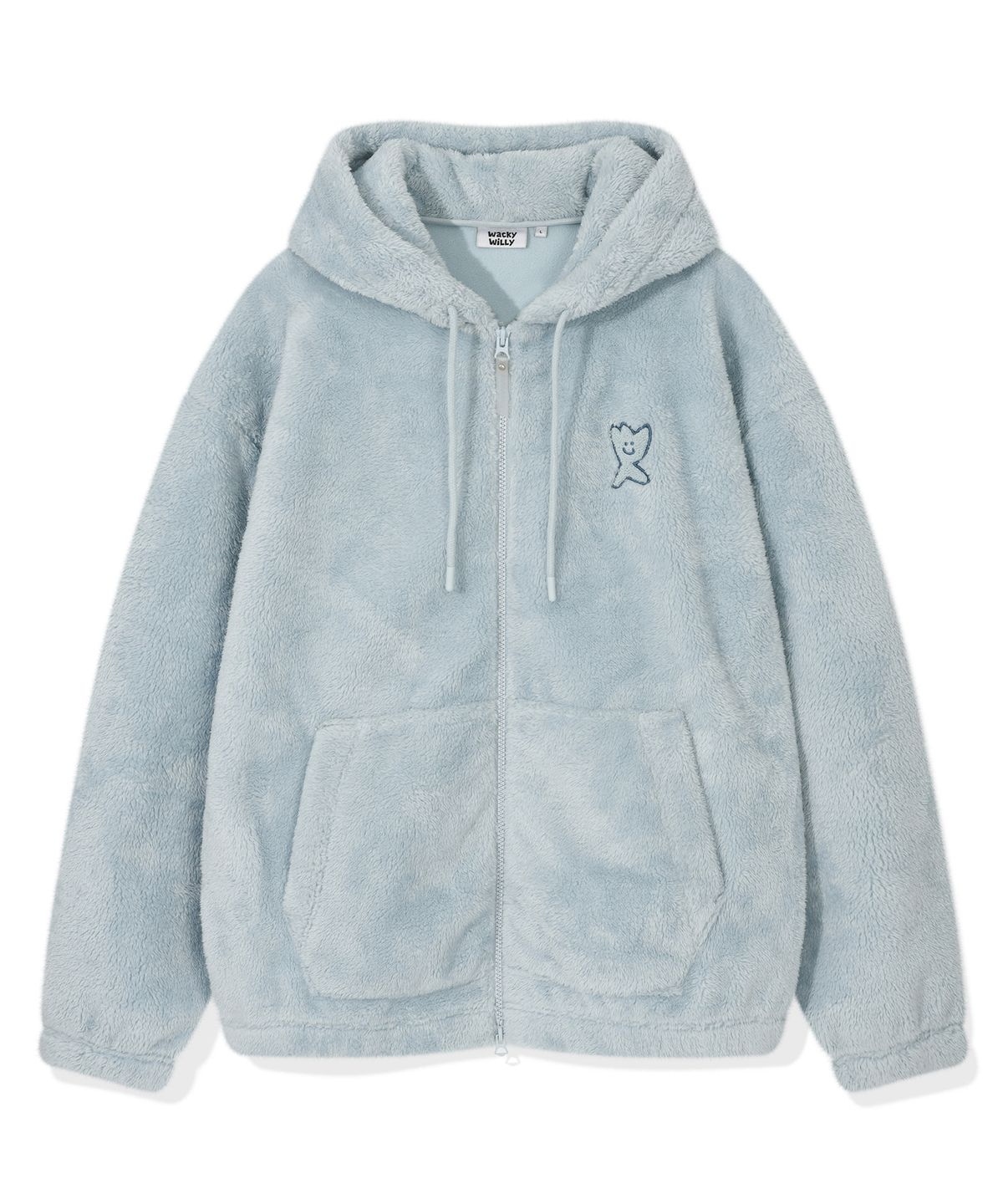 【代購】Wacky Willy 小飛人 Fluffy logo 毛絨 連帽 外套 MG2403JK01