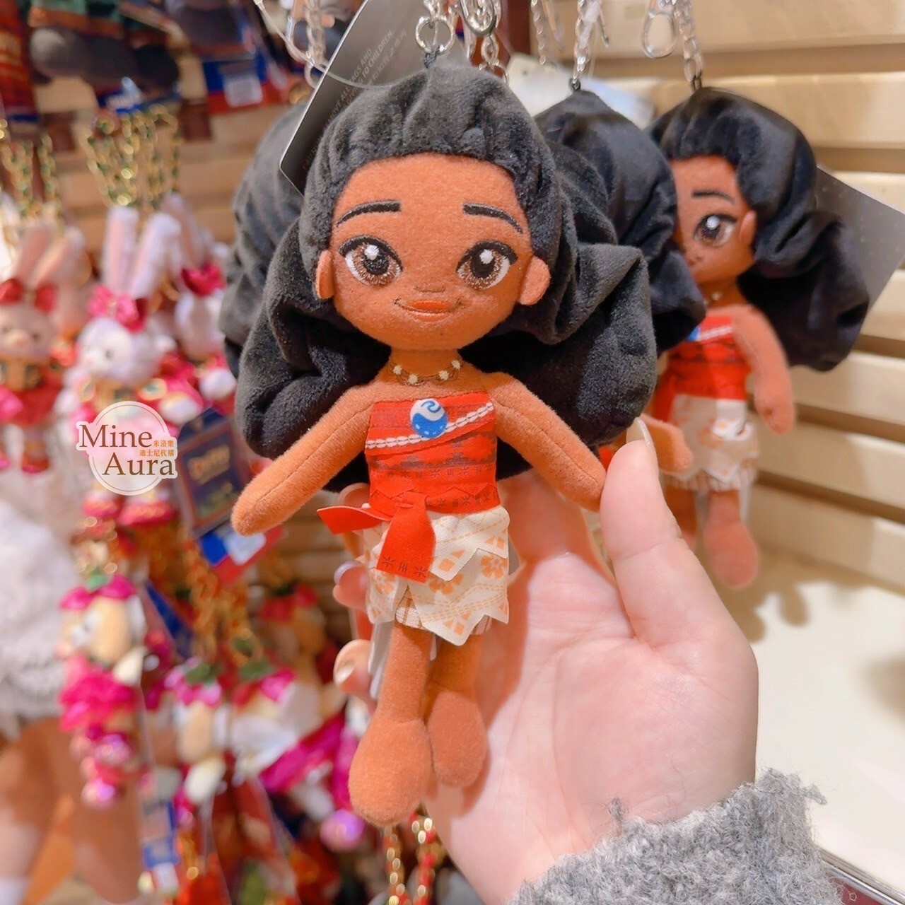 莫娜 Moana 絨毛 鑰匙圈 吊飾 海洋奇緣 Moana -香港迪士尼樂園