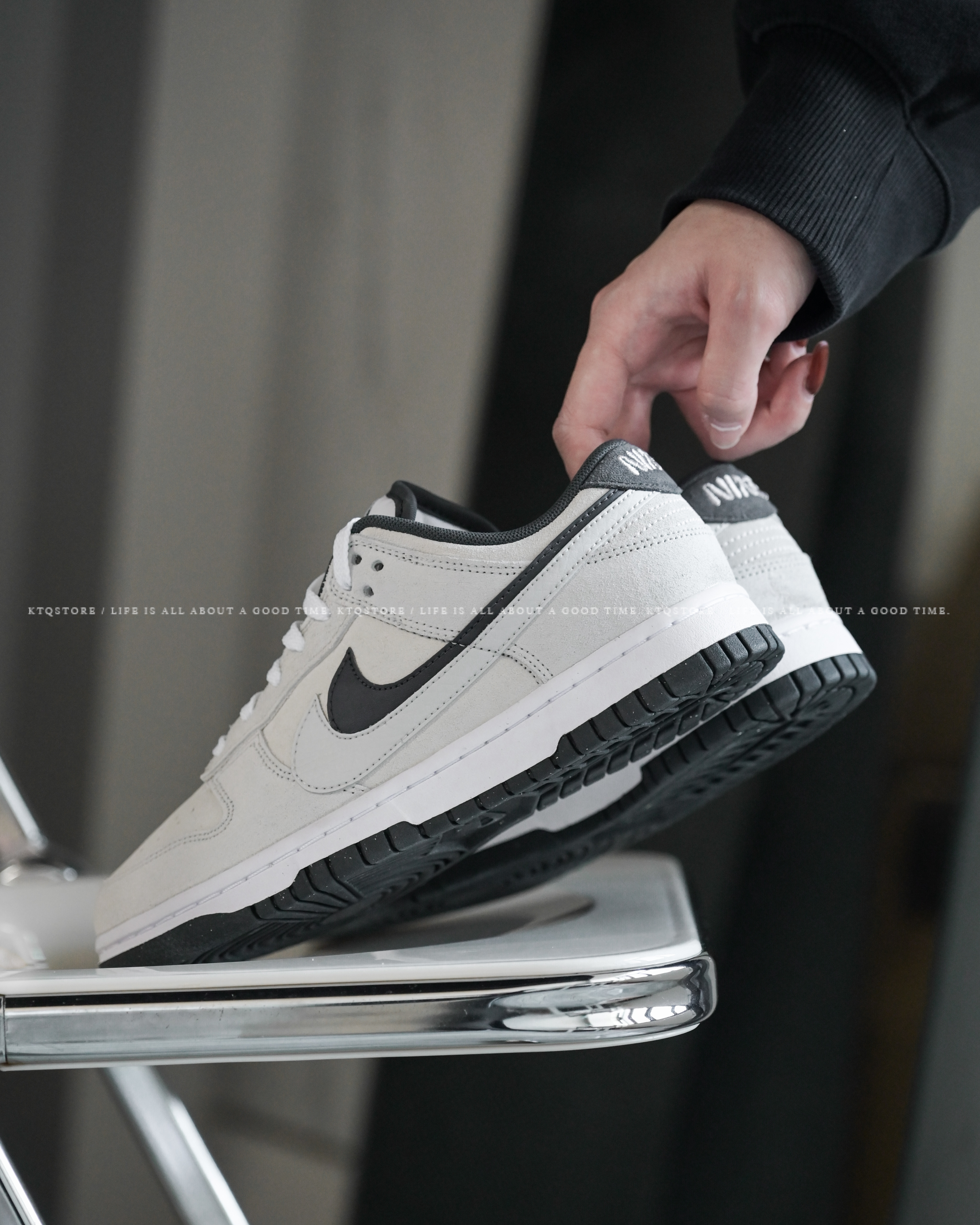 KTQ STORE ‧ Nike Dunk Low 85 黑灰白雙勾麂皮 HV1800-101