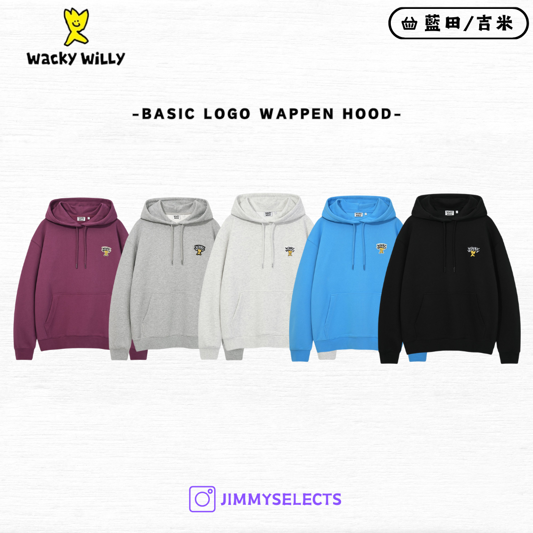 【代購】Wacky Willy 小飛人 基本款 刺繡 Logo Wappen 帽T 長袖 MG2403HD01