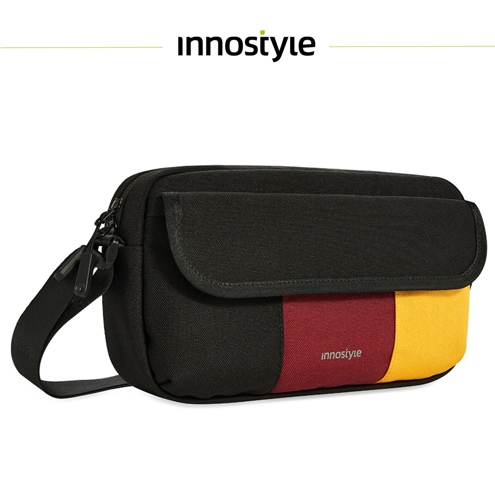 innostyle VersalSling系列 經典撞色側背包 黑紅黃