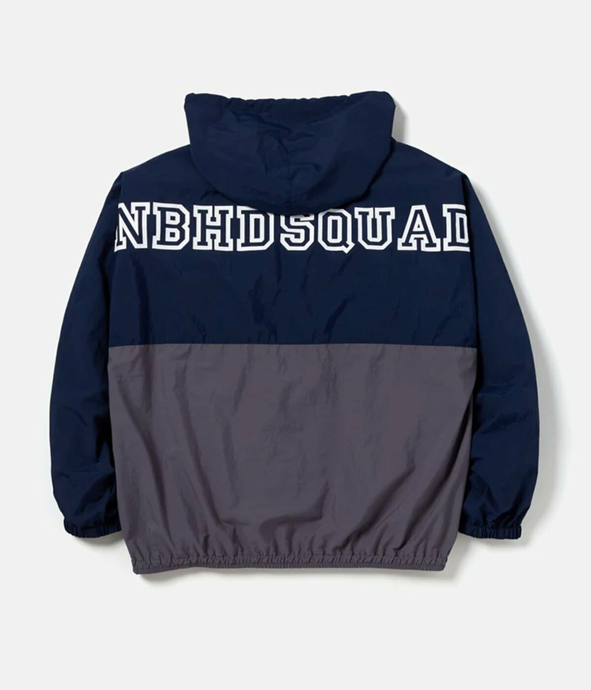 -(B6b)-NEIGHBORHOOD BICOLOOUR ANORAK JACKET 風衣 夾克 外套 膠印 黑色-241TSNH-JKM03