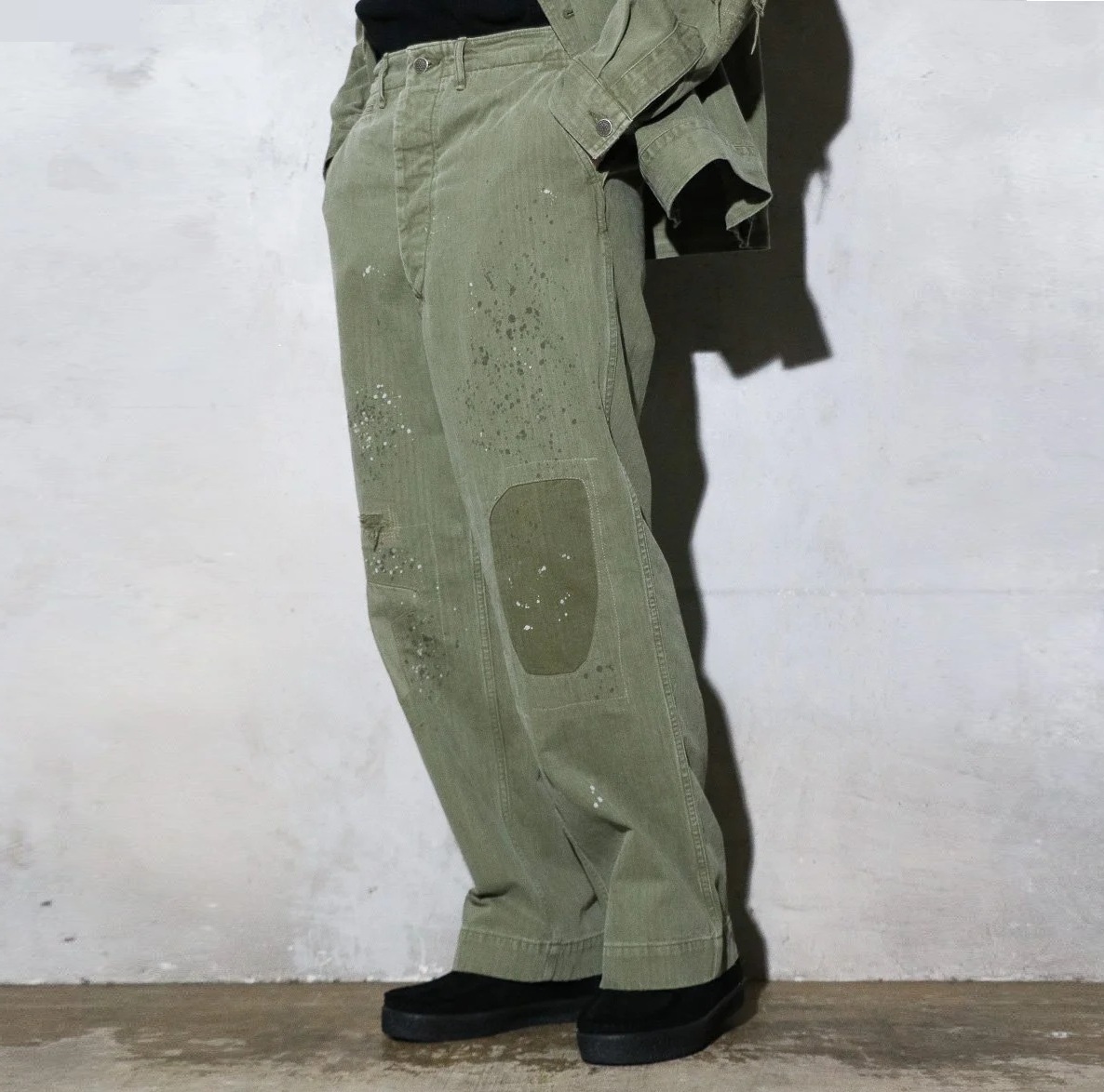 11/5 ON SALE: BOWWOW M43 HBT COMBAT TROUSERS - OLIVE PRE ORDER ITEM (預訂中)