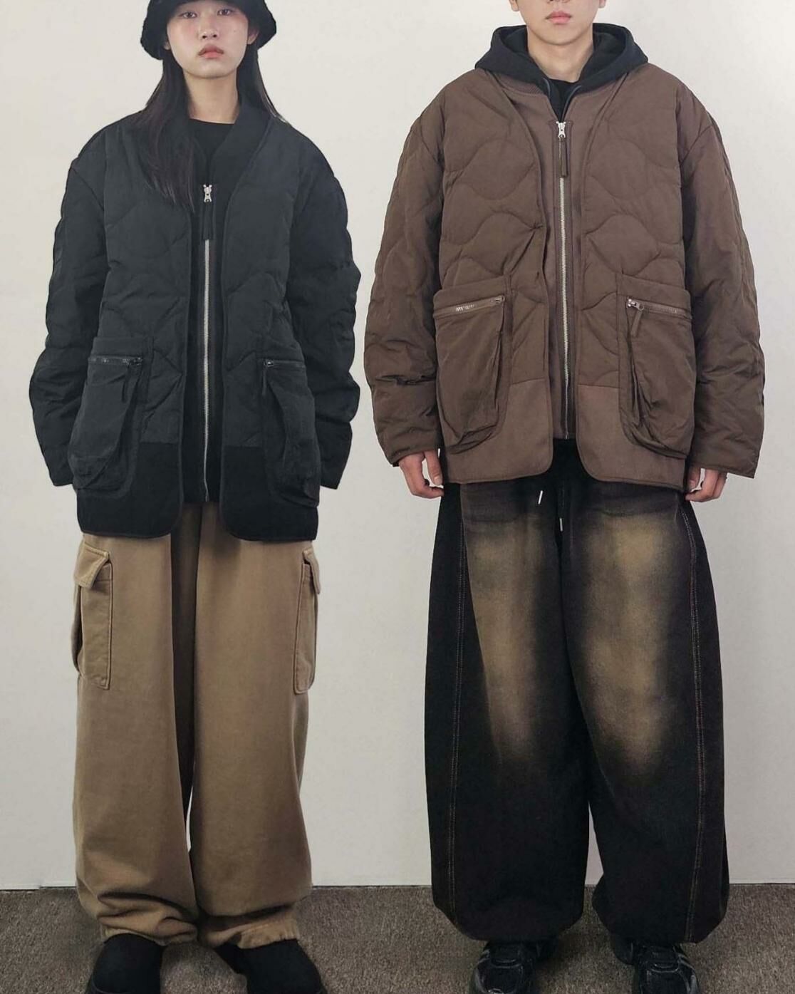 淨色拉鍊外套(薄夾棉) Floor&co-039JK