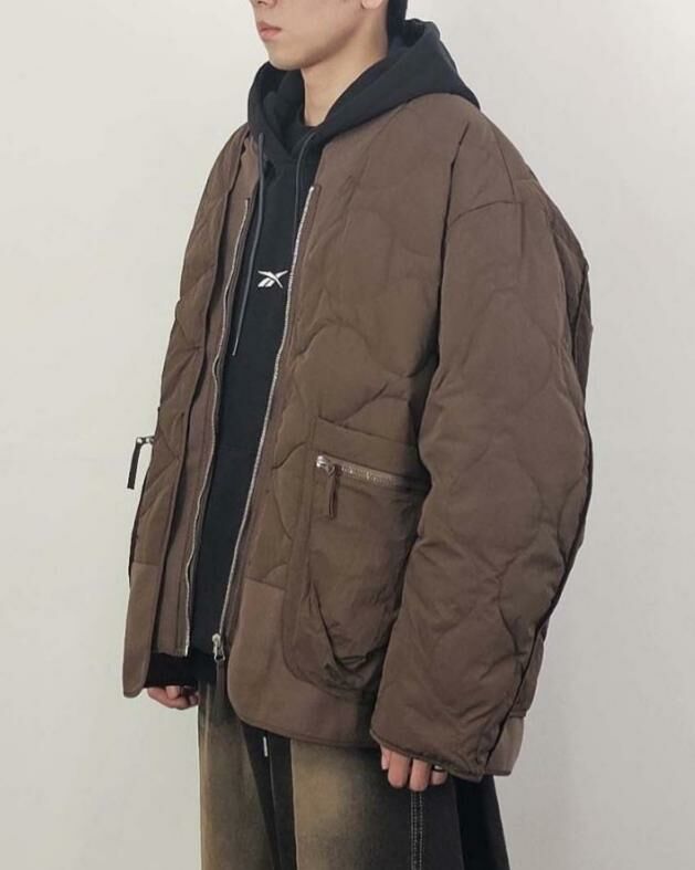 淨色拉鍊外套(薄夾棉) Floor&co-039JK