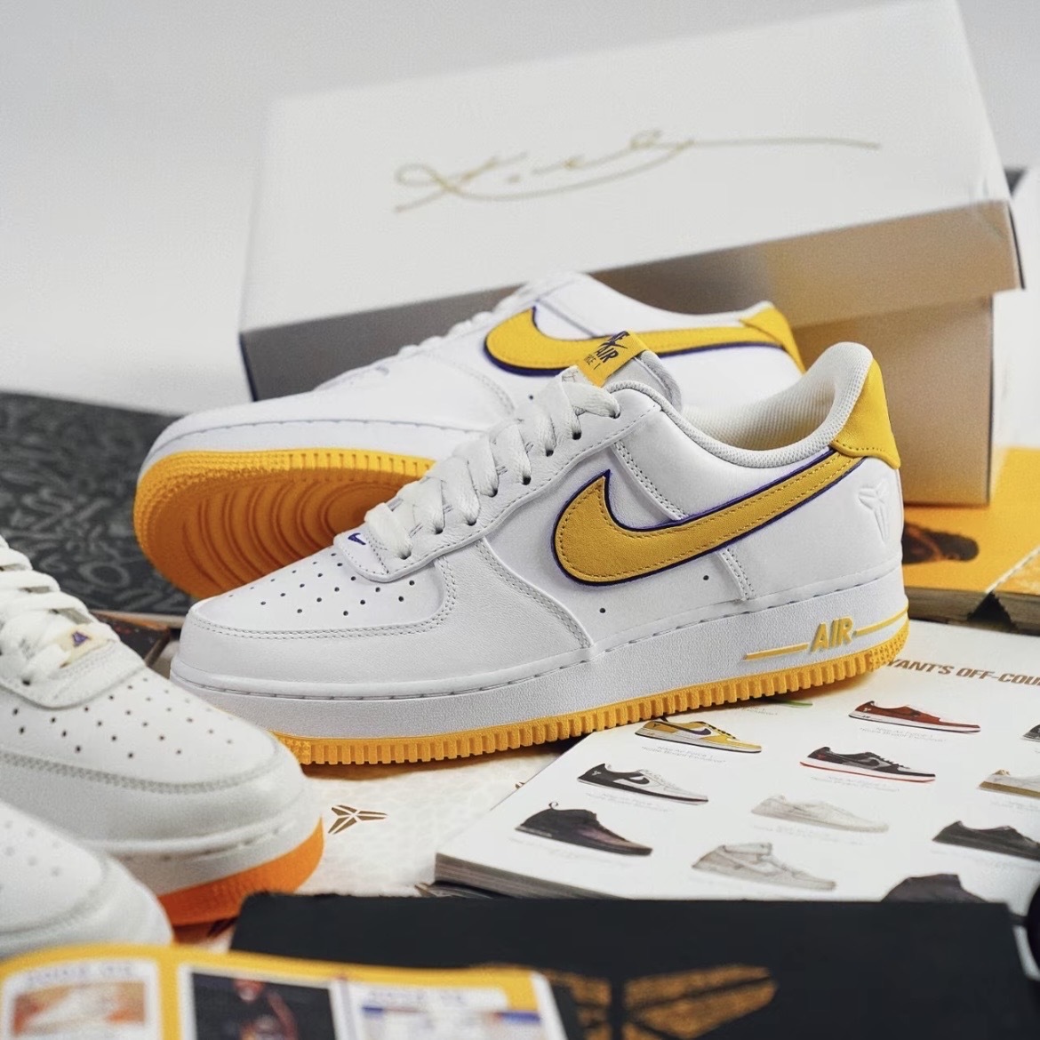 【逢甲 FUZZY】Kobe Bryant x Nike Air Force 白黃 湖人 FZ1151-100