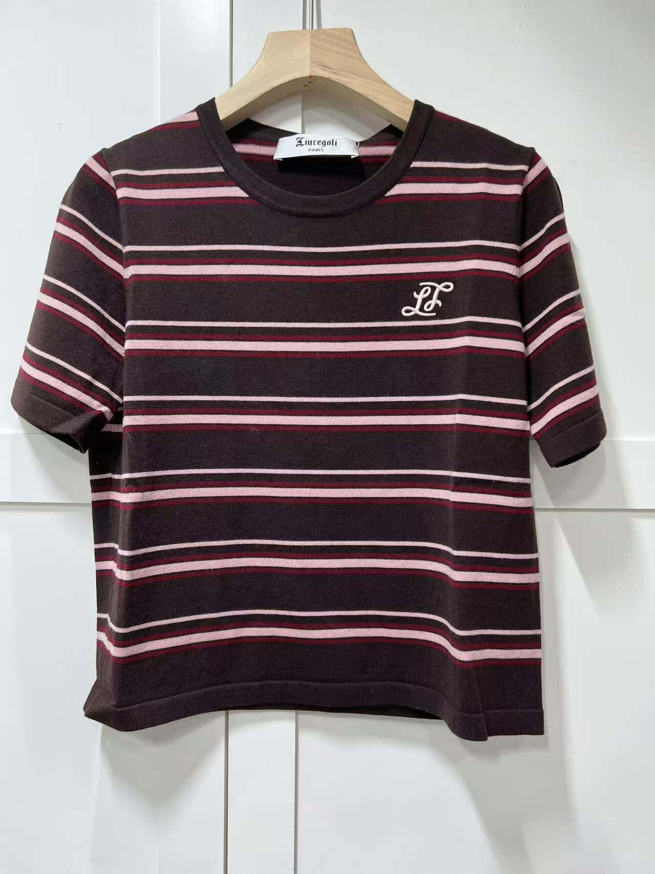 LIUREGALI 黑粉間顯瘦TEE -M