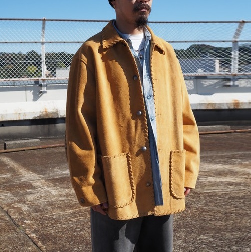 BOWWOW　WOVEN SUEDE COVERALL　スウェード WOVEN SUEDE COVERALL スウェードジャケット-バウワウ 通販 BOW