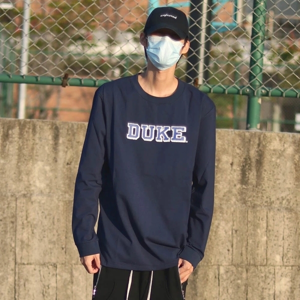 NCAA 長袖 杜克 深藍 爆裂紋 LOGO 薄長T 男 7155500680