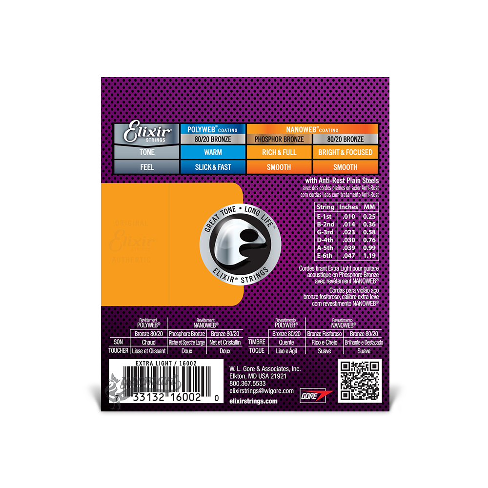 Elixir 民謠吉他弦 010-047 Nanoweb 16002
