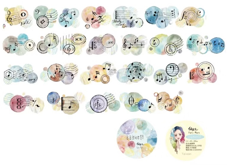 仙女丸Fairy Maru．泡泡裡的世界9 3.5cm銀色銀河光亮面PET/燙金和紙膠帶 <整捲/分裝>