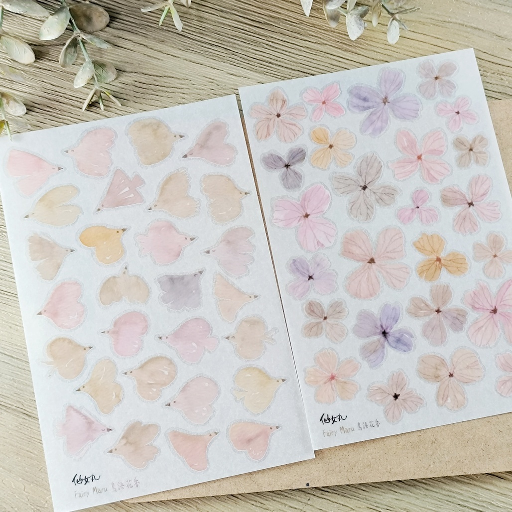 仙女丸Fairy Maru．鳥語花香 轉印貼紙