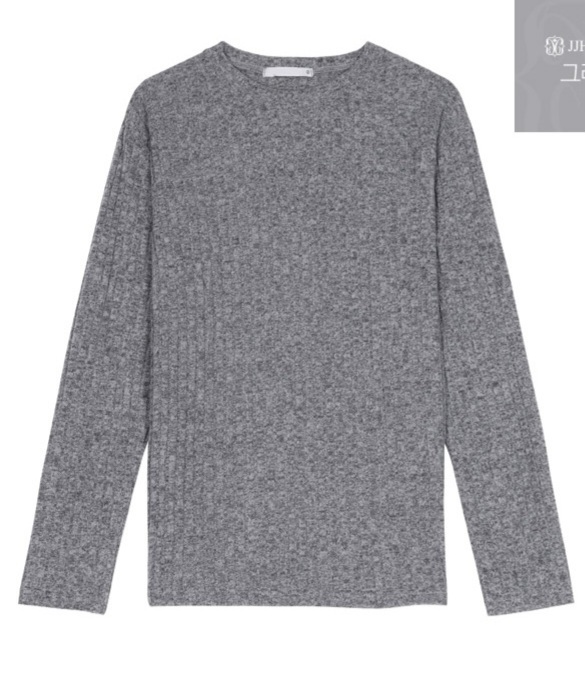 羅紋肌肉針織長袖T恤