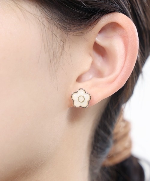 MARY QUANT / Marble Candy Daisy Earrings
