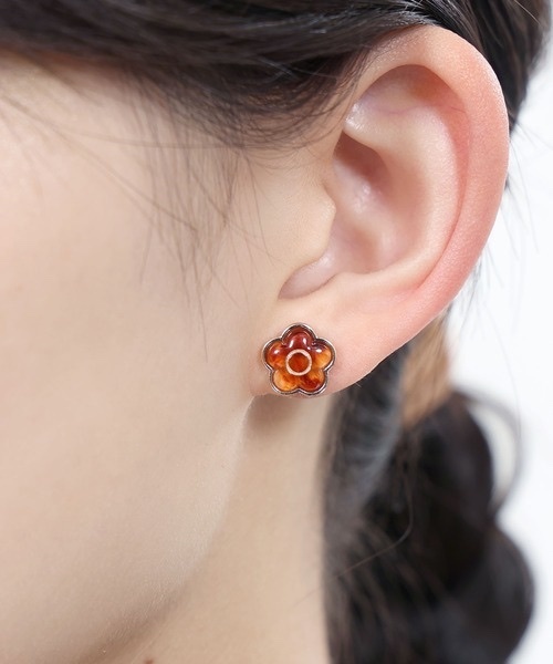 MARY QUANT / Marble Candy Daisy Earrings