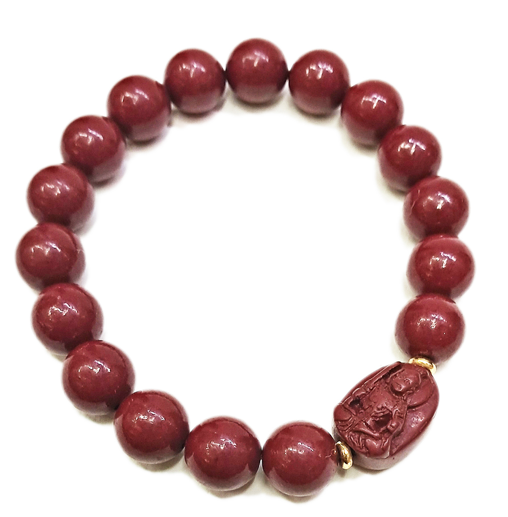 不動明王{紫金砂 硃砂}手珠10mm【十方】153925