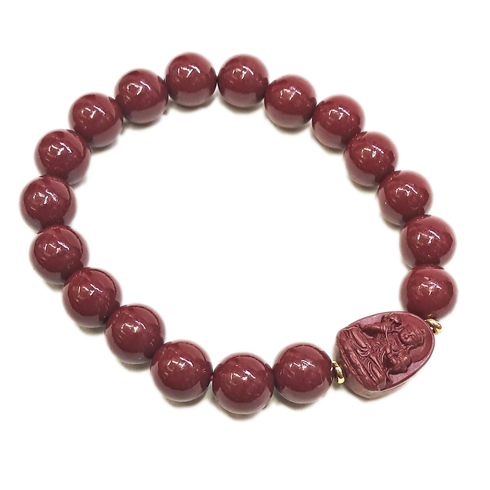 大勢至菩薩{紫金砂 硃砂}手珠10mm【十方】153927