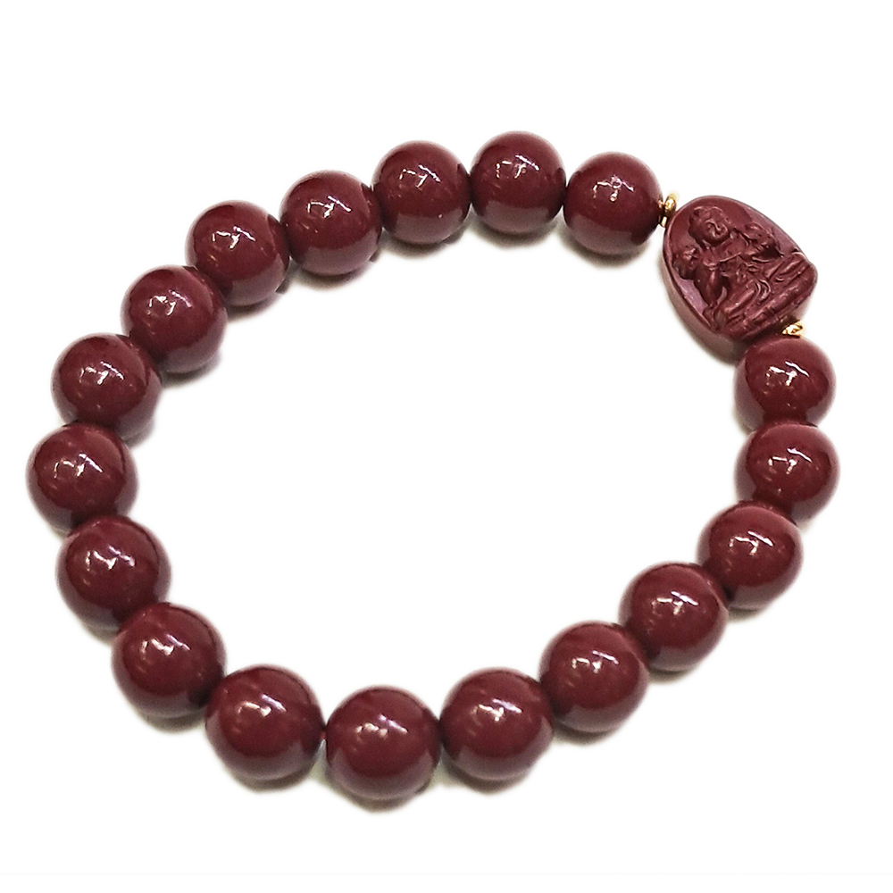 大勢至菩薩{紫金砂 硃砂}手珠10mm【十方】153927