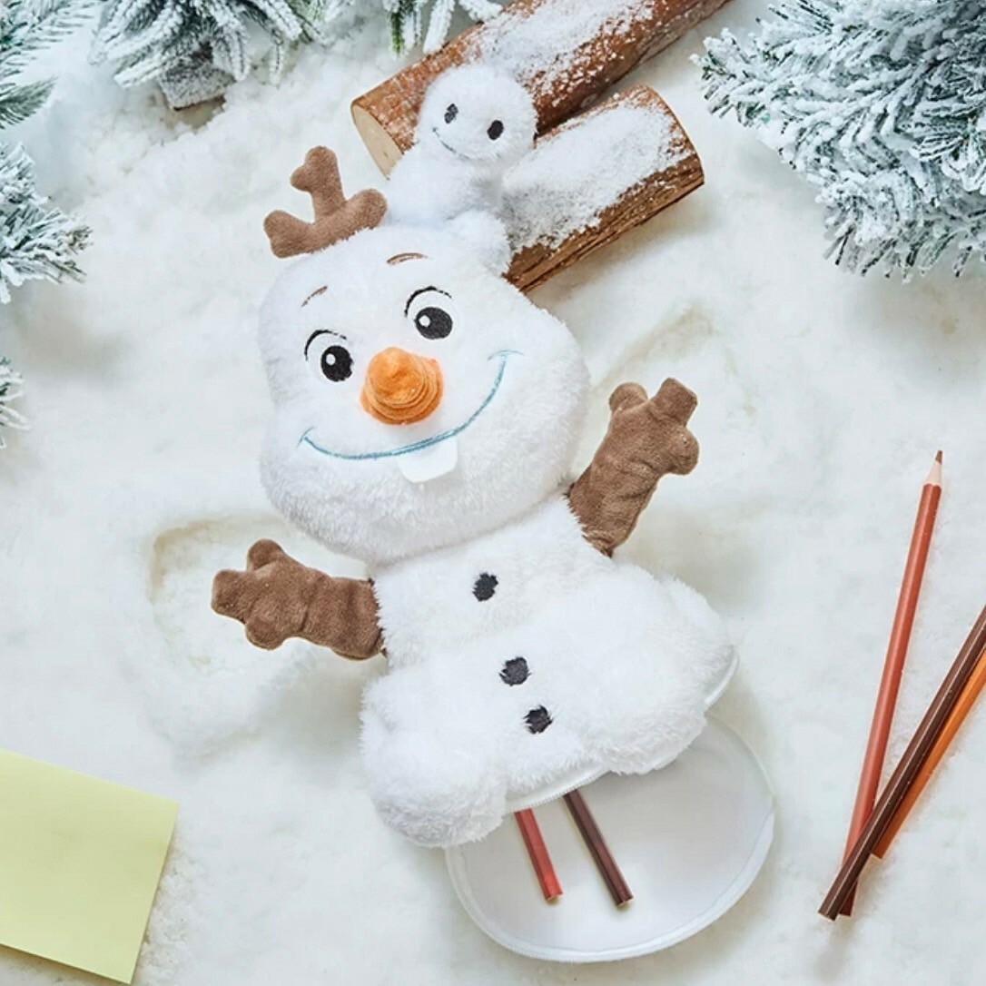 雪寶系列 雪寶 Olaf 絨毛造型 筆袋 收納袋 冰雪奇緣 Frozen -上海迪士尼樂園