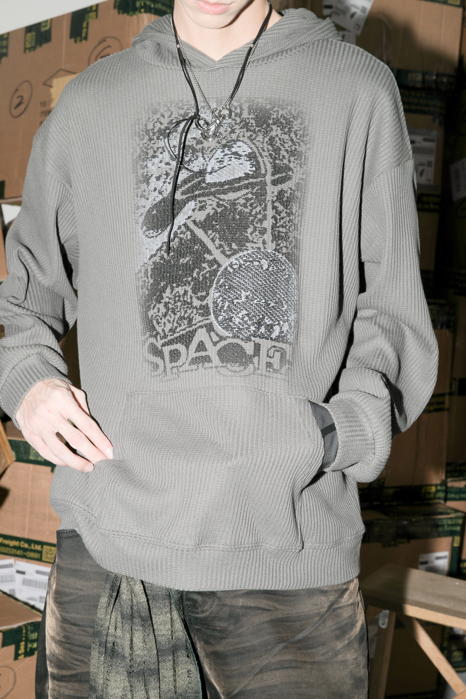 Waffle Space Hood Tee #帽T