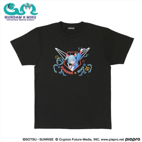 233524 Pbandai 預訂 2025/9月 ガンダム×初音ミク Tシャツ ブラック