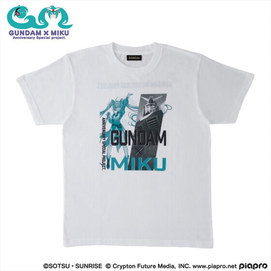 233525 Pbandai 預訂 2025/9月 ガンダム×初音ミク Tシャツ ホワイト