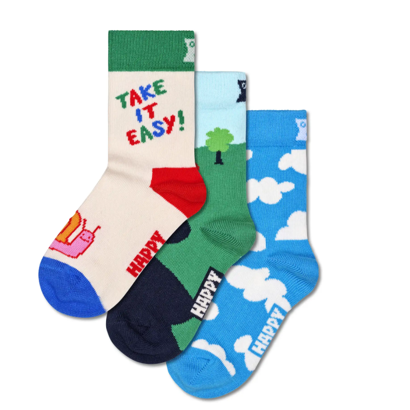 Happy Socks - 兒童襪 相機禮盒 3 件套