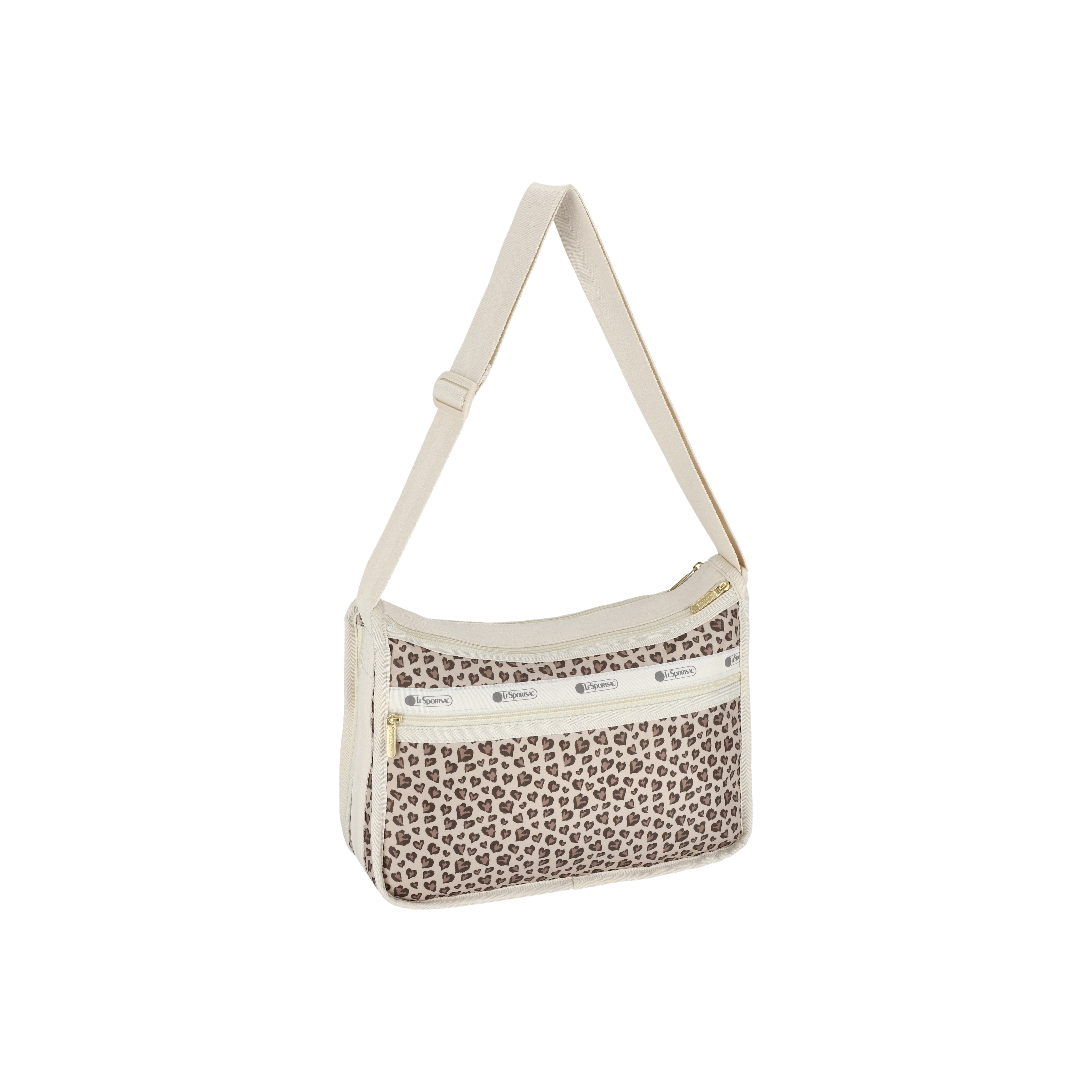 DELUXE EVERYDAY BAG (LATTE HEART LEOPARD)