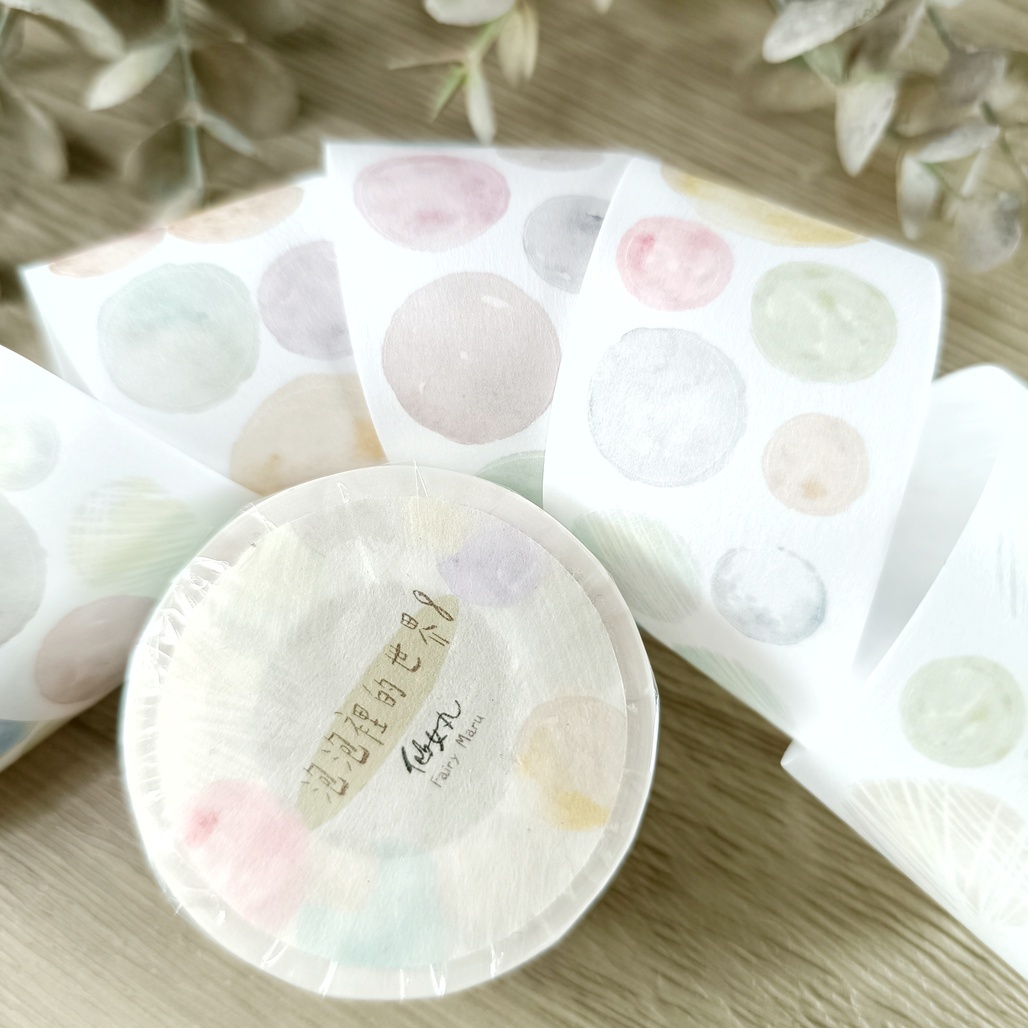 仙女丸Fairy Maru．泡泡裡的世界8 3.5cm割形和紙膠帶 <整捲/分裝>
