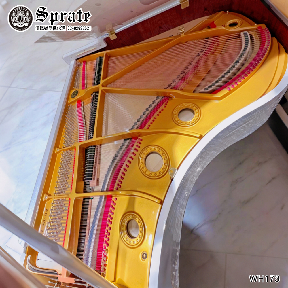 全新德國品牌 SPRATE 平台演奏鋼琴 WH173 夢幻白色 2號琴 內建緩降琴蓋 進階款 音樂系最愛