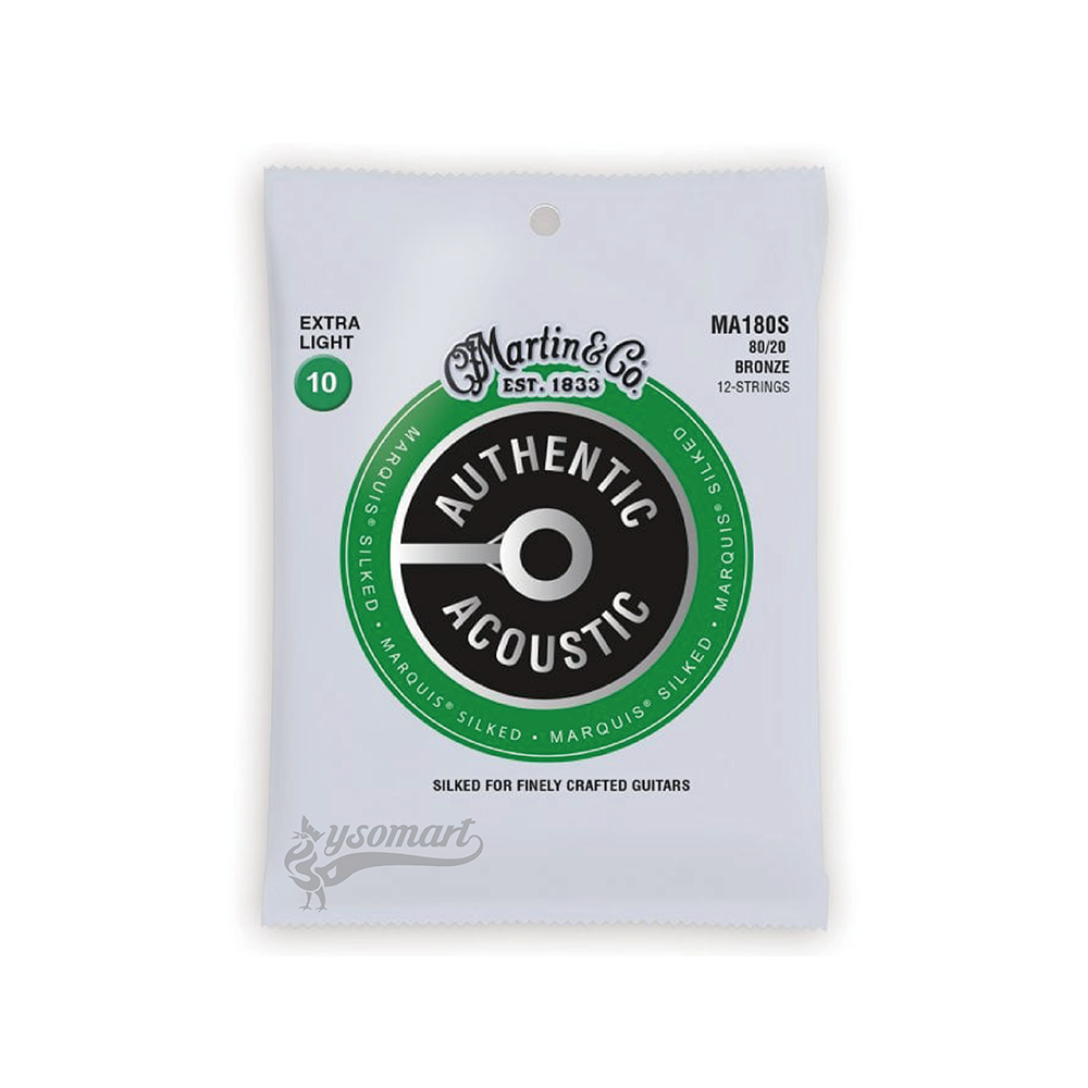 Martin MARQUIS® MA180S 絲鋼纏繞 黃銅民謠吉他十二弦套弦 (010-047)