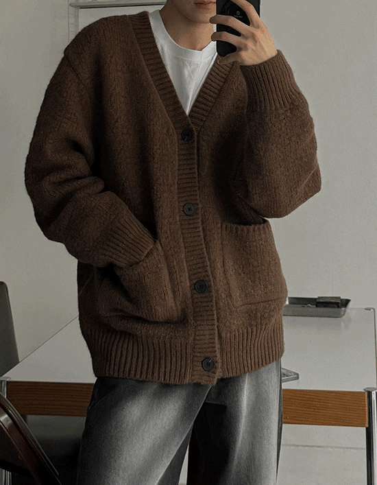 Melo Y領針織開襟衫