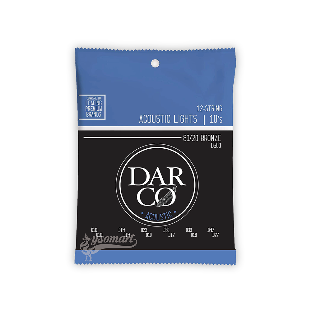 Martin DARCO® D500 黃銅民謠吉他十二弦套弦 (010-047)