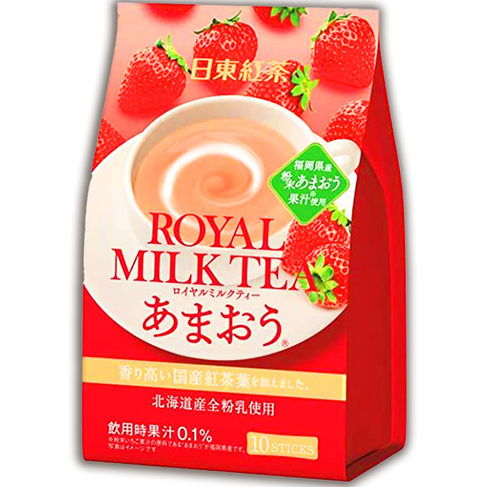 日本 日東 草莓奶茶歐蕾 小袋 10入 140g