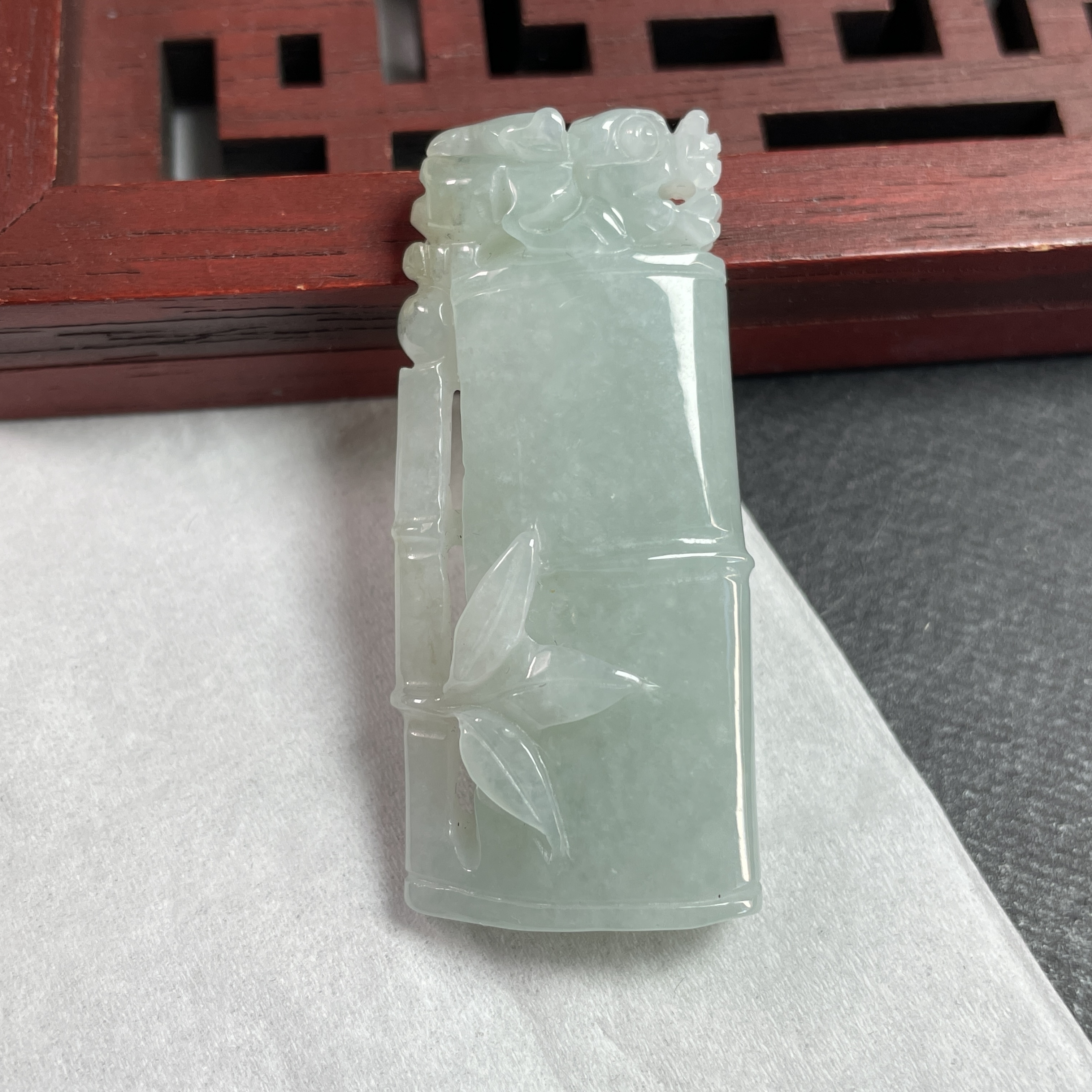 翡翠冰晴水綠節節高高陞吊墜,天然翡翠A玉, 緬甸玉, Jade, Jadeite