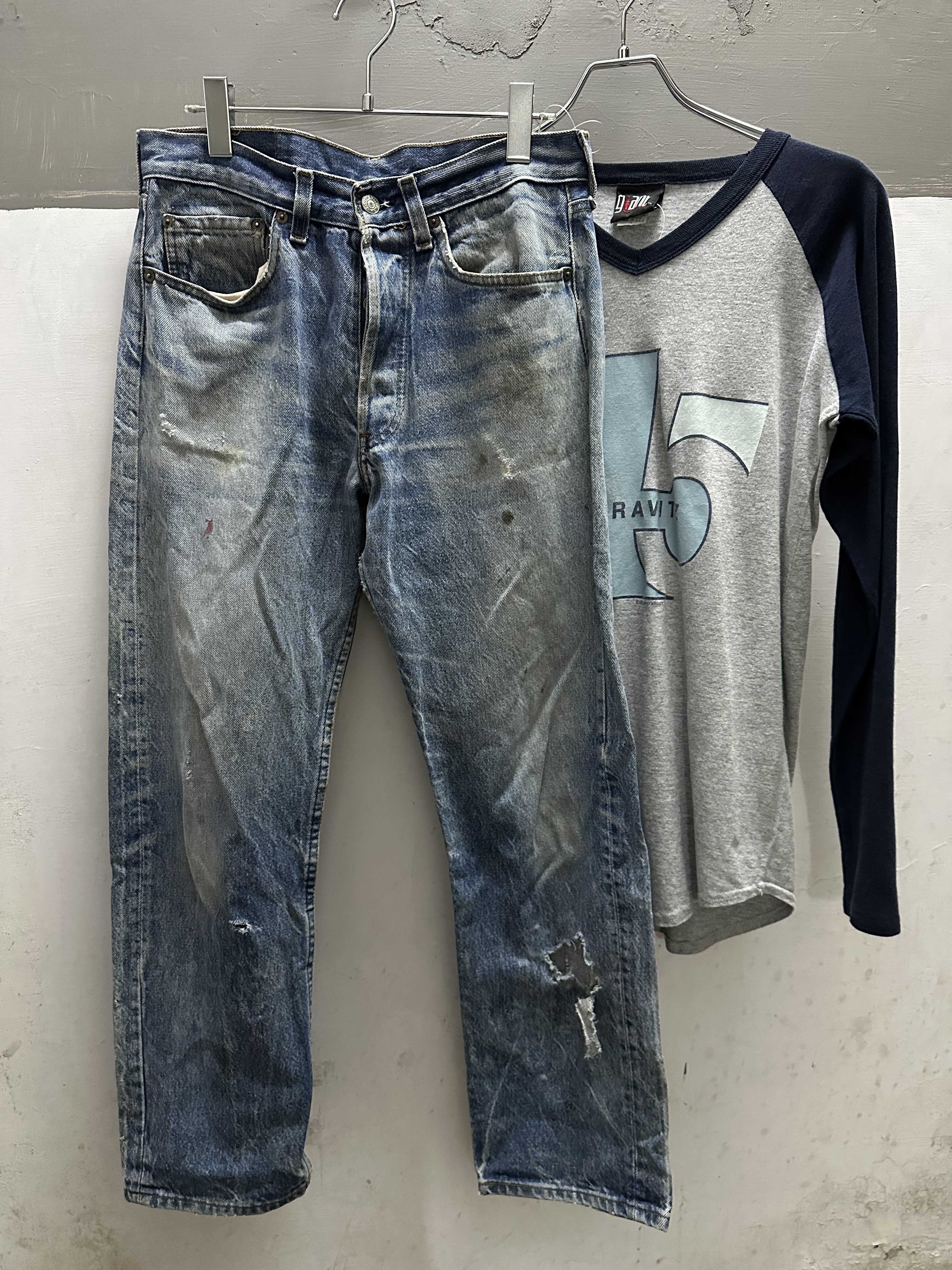 80s LEVIS 501 Denim Jeans Black Bartack Made in USA