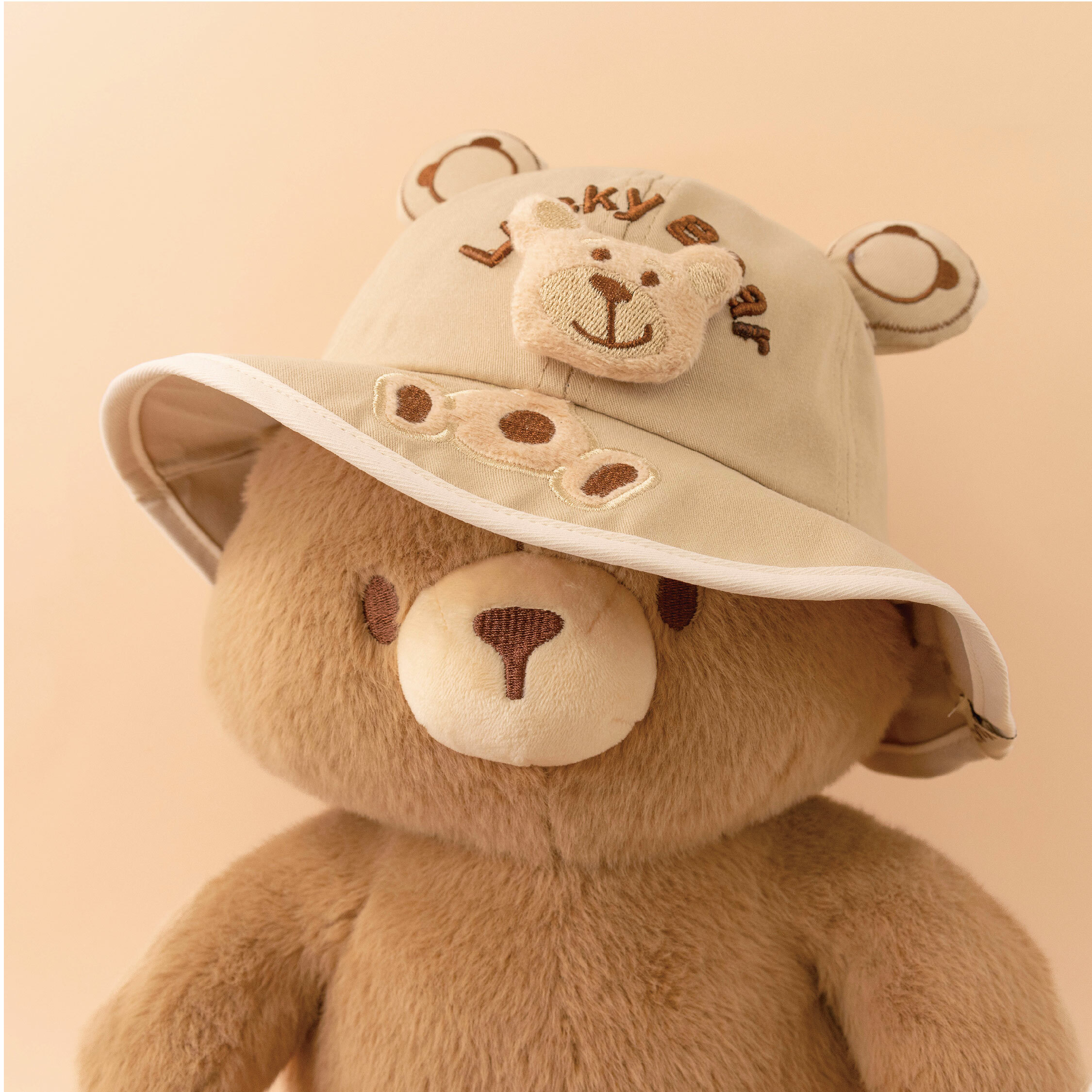 【JA1485】逗趣立體小熊漁夫帽＊二色