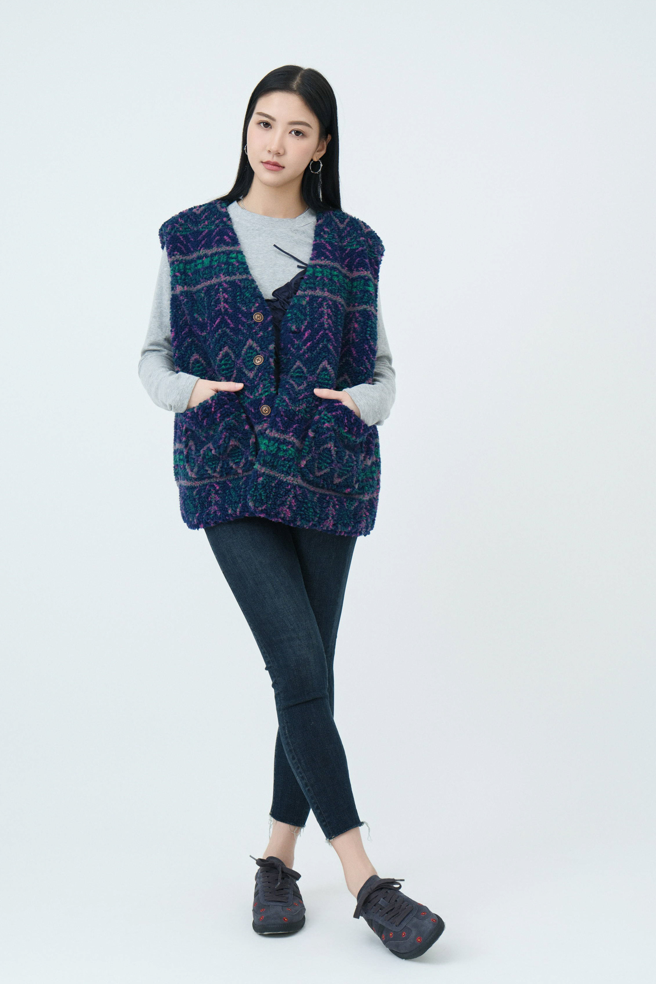 FW24_0222（背心＋上衣套裝+牛仔褲）