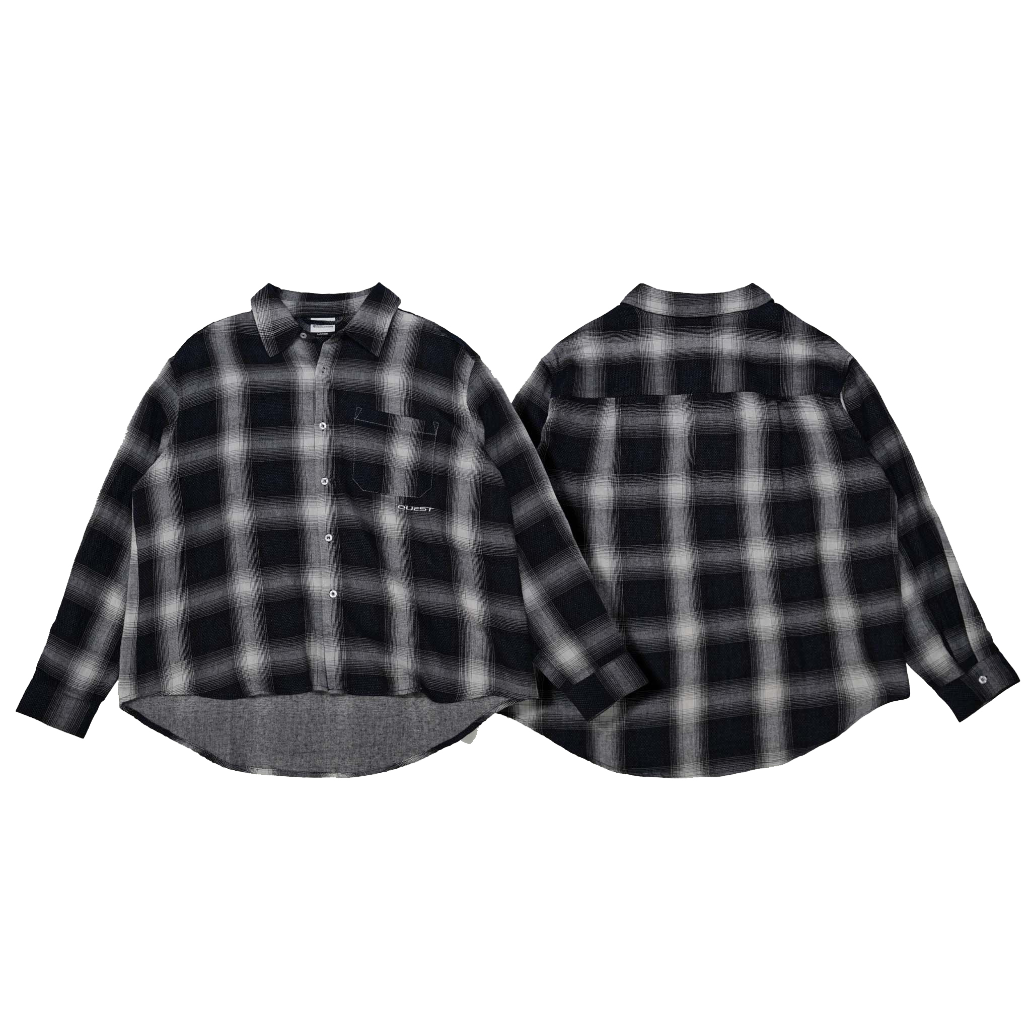 【車庫服飾】QUEST POCKET LS SHIRT / 短版格紋襯衫