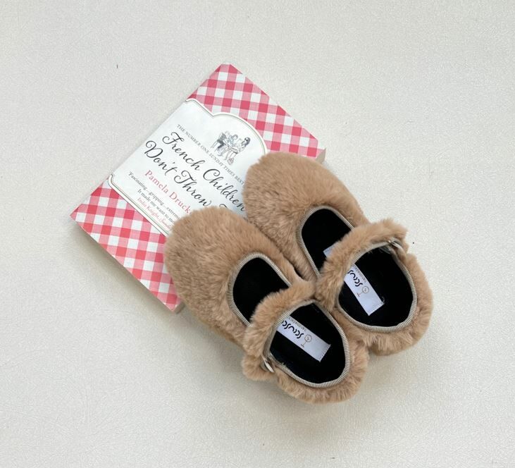 SCIUSCIA 絨毛瑪麗珍鞋 Baby Maryjane Cammello Eco Fur 奶茶棕