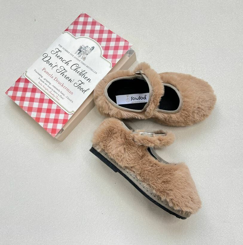 SCIUSCIA 絨毛瑪麗珍鞋 Baby Maryjane Cammello Eco Fur 奶茶棕