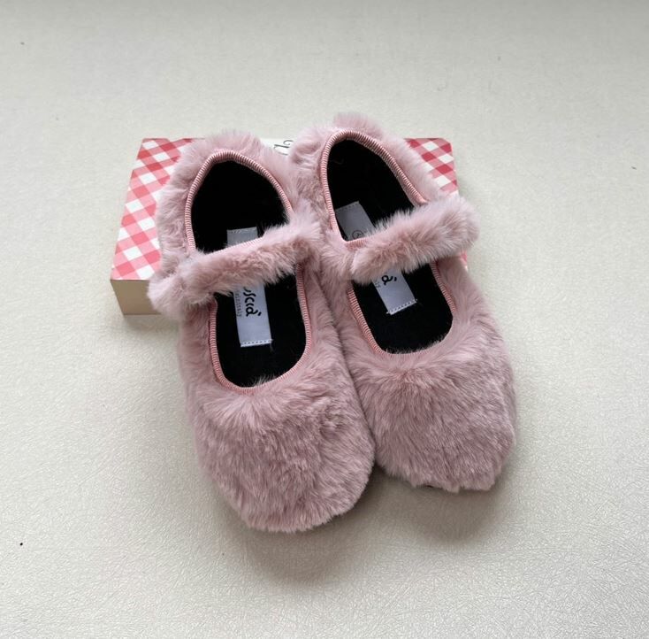 SCIUSCIA 絨毛瑪麗珍鞋 Baby Maryjane Rosa Eco Fur 石英粉