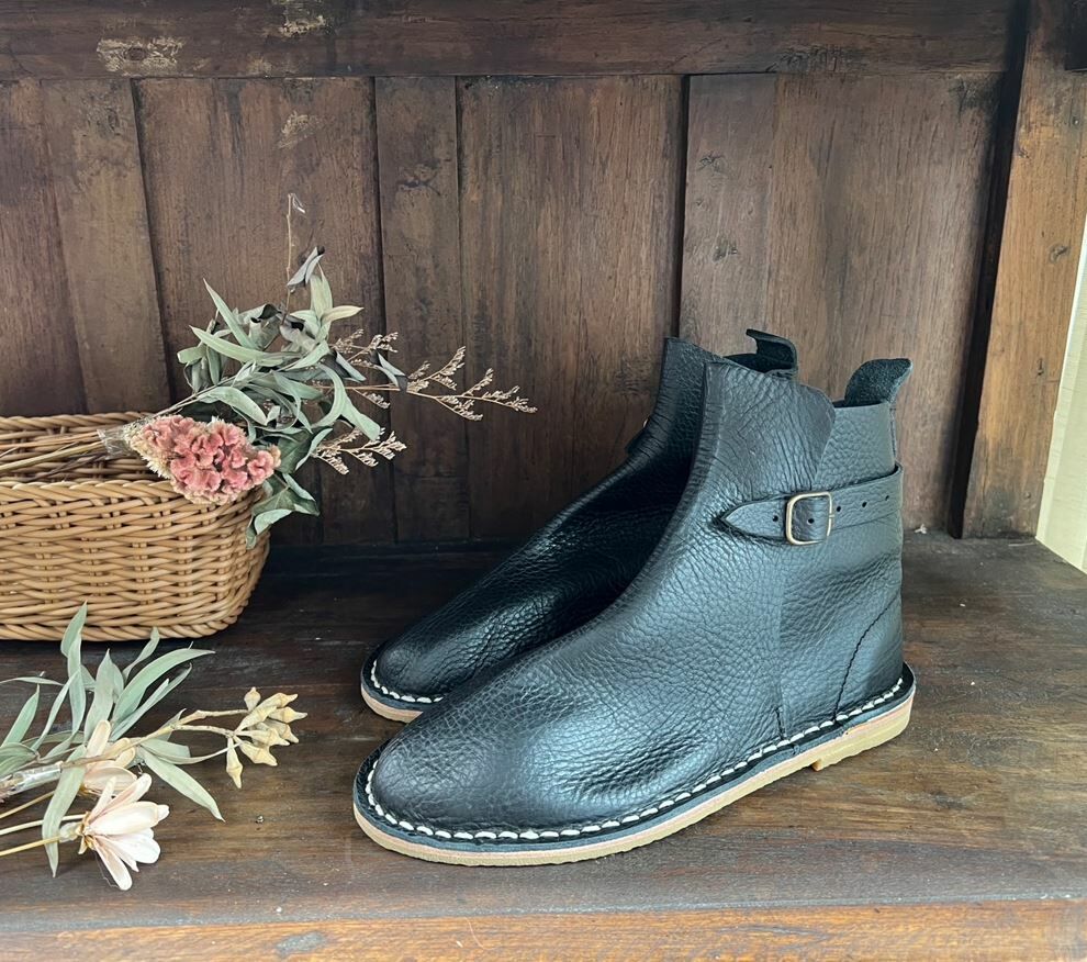 STEVE MONO 真皮短靴 Artisanal Boots 10/14 Black 黑