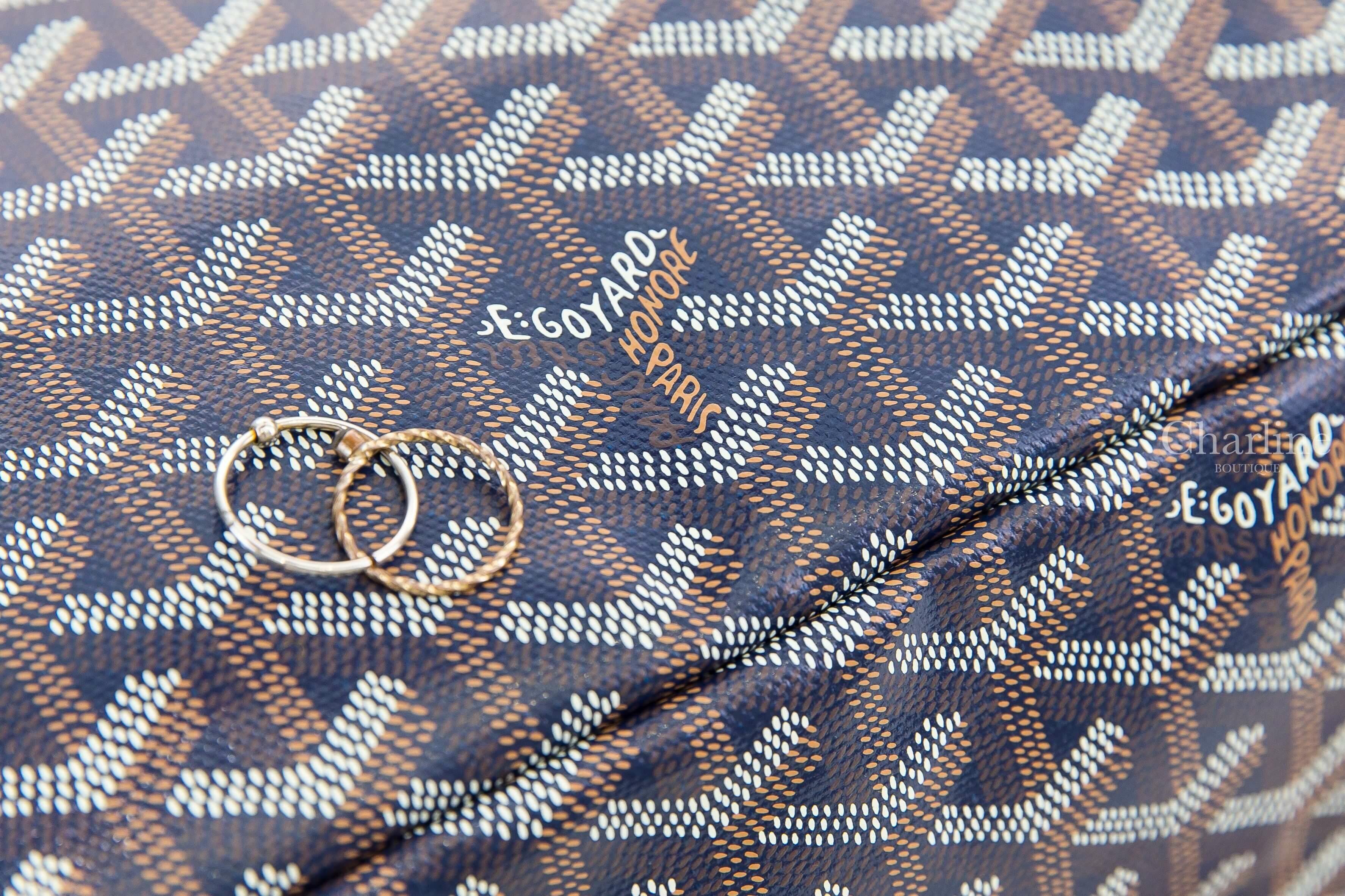 Goyard Bohème Hobo Bag 海軍藍帆布小牛皮同色提把手提肩背包