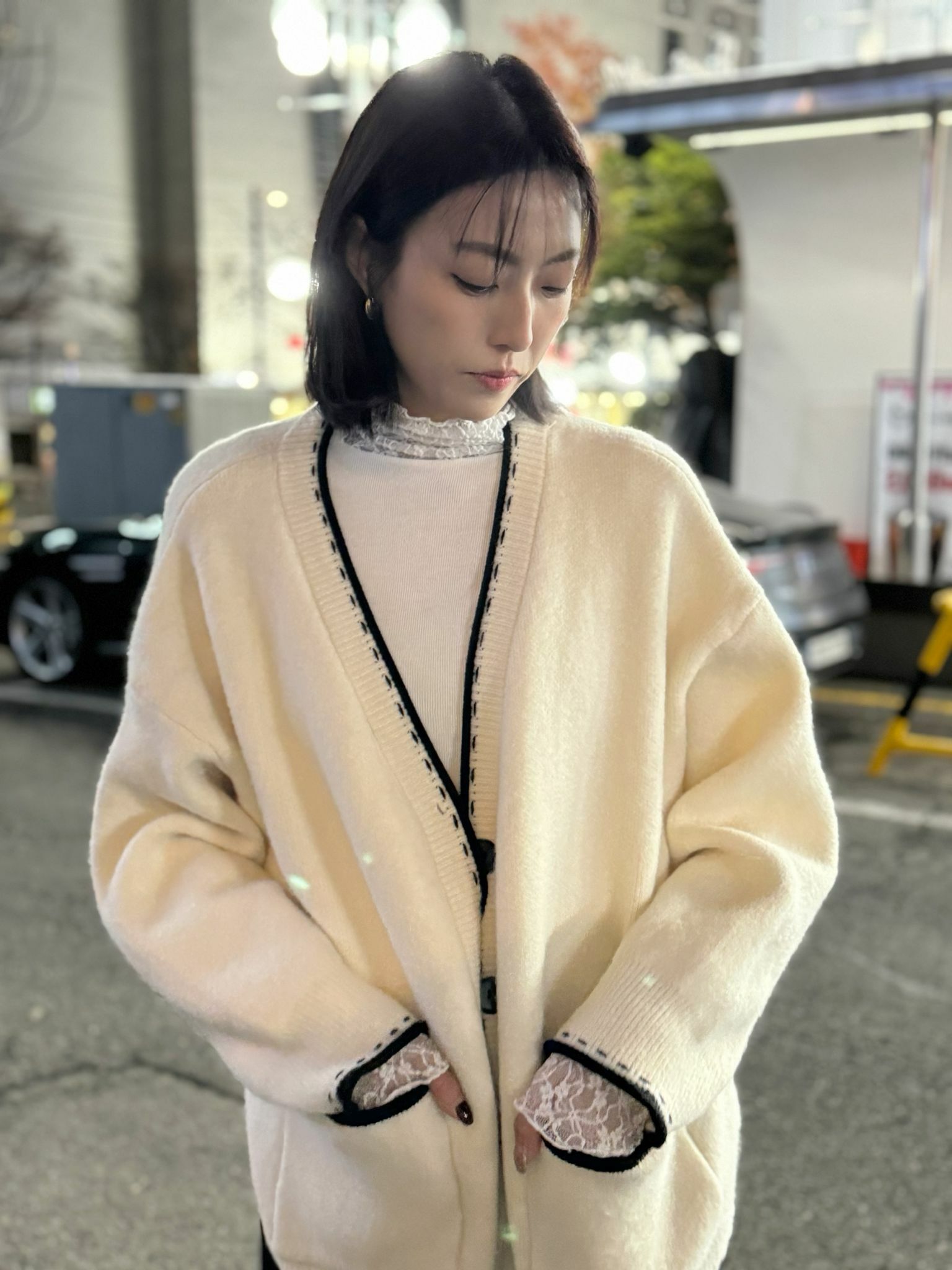 JK#6640🤍濾鏡特簡約針邊外套