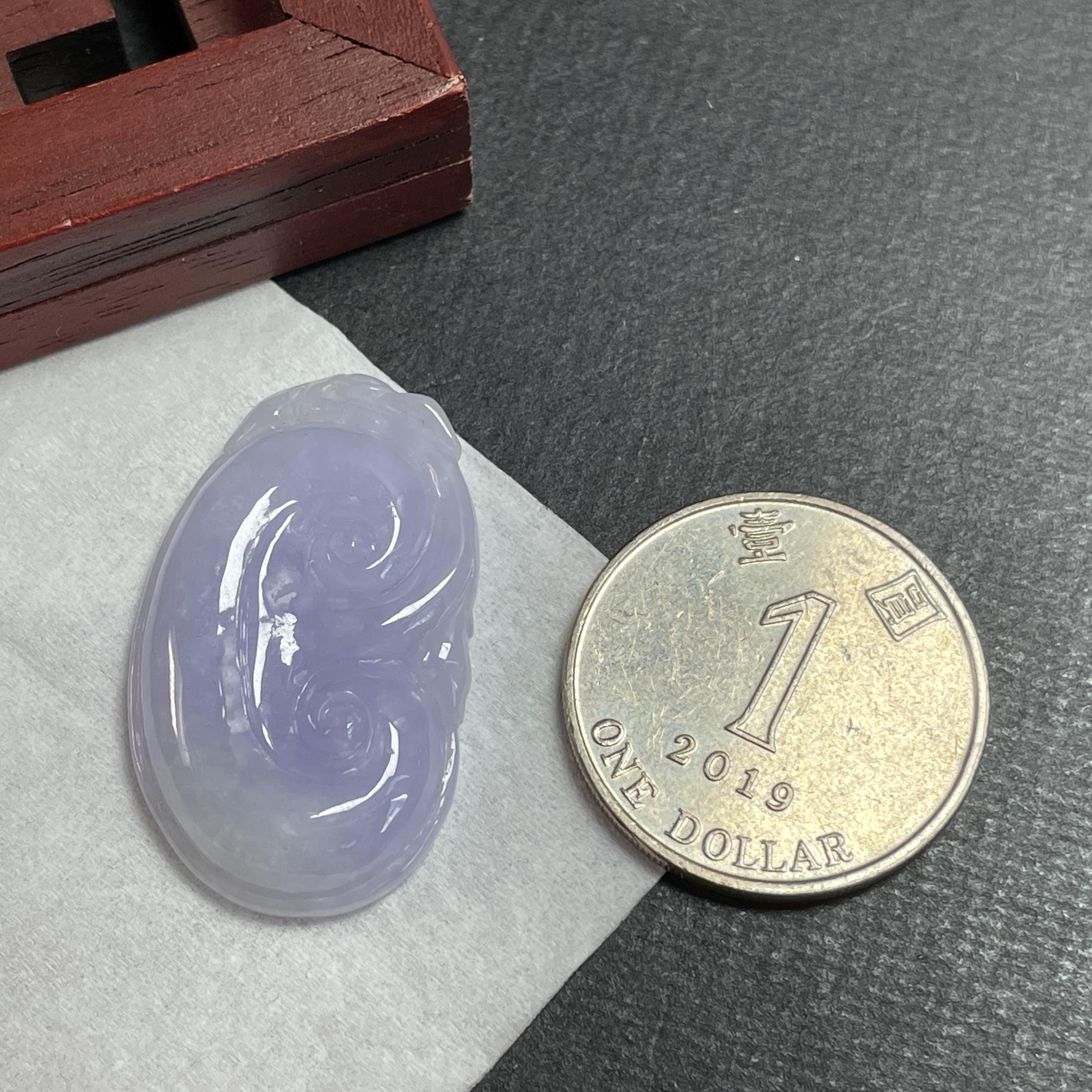 J2382 翡翠冰紫如意吊墜